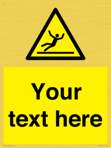 Custom Figure Slipping Sign